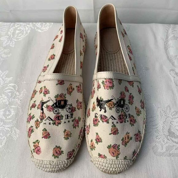 Coach Designer Espadrilles Slip Ons Slide in Flats  - Size 10B - Picture 1 of 6